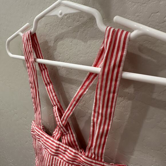 Jacadi Pink Candy Stripes Suspender Shorts - Picture 2 of 6